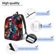 thumbnail image 3 of Easygdp Rock Skull Singer for Durable Canvas Laptop Backpack - Adjustable Shoulder Strap, Large Capacity, Fits 15-17in Laptops, for School, Work, Travel-Medium, 3 of 5
