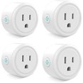thumbnail image 1 of 4pcs Smart plug, Mini Wifi Outlet Works With Alexa, Google Home & IFTTT, No Hub Required, Remote Control Your Home Appliances, 1 of 5