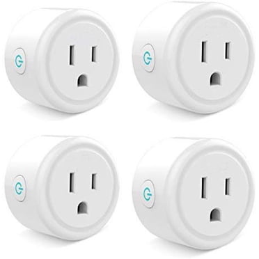 4pcs Smart plug, Mini Wifi Outlet Works With Alexa, Google Home & IFTTT, No Hub Required, Remote Control Your Home Appliances