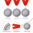 thumbnail image 3 of Uxcell Award Medal, Prize Winner Medal with Red Neck Ribbon Medal for Sport Silver, 3 of 7