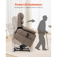 thumbnail image 4 of VEVOR Power Lift Recliner Chair with Heat and Massage Electric Recliner Light Brown, 4 of 9