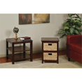thumbnail image 3 of Seabrook Wood Two-Tier Storage Unit With Espresso Finish and Natural Baskets, 3 of 6
