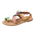 thumbnail image 1 of Kcodviy Spring and Summer Women Tan Sandals for Women Sandals Flat Bottom and Sandals Women Rubber Light Slip on Colorful Sandals Women Dressy Summer Knitting Cartoon Casual Style, 1 of 9