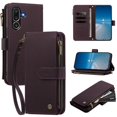 thumbnail image 3 of Samsung Galaxy M56 Wallet Cover with Zipper Pocket, Purple, 3 of 6