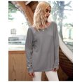 thumbnail image 2 of Chandail en Tricot à Épaules Dénudées à Manches Longues pour Femme, Coupe Ample, Uni, 2 of 6