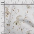 thumbnail image 1 of oneOone Polyester Spandex White Fabric Floral & Peacock Fabric For Sewing Printed Craft Fabric By The Yard 56 Inch Wide, 1 of 4