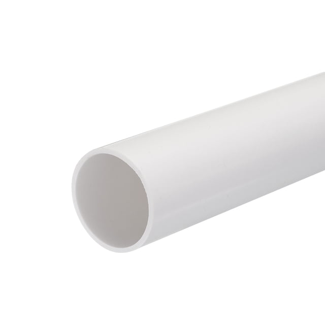 Unique Bargains Rigid Round Pipe 1.42" ID 1.57"OD 7.87" Length White High Impact for Water Pipe Crafts Cable Sleeves