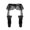 thumbnail image 4 of Porte-jarretelles Transparent en Dentelle Brodée pour Femmes avec Bas, 4 of 9