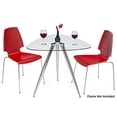 thumbnail image 3 of Mango Steam Lisbon 3-Sided Bistro Table with Tempered Glass Triangle Top, Chrome (1 Count), 3 of 3