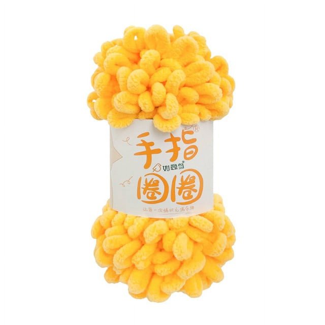 Generic Polyester Puffy Finger Loop Chunky Chenille Yarn, 5 Pieces