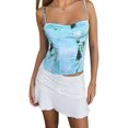 thumbnail image 2 of EYIIYE Women's Casual A-line Pleated Skirts, Ruched Ruffle Wave Mini Skirts, 2 of 5