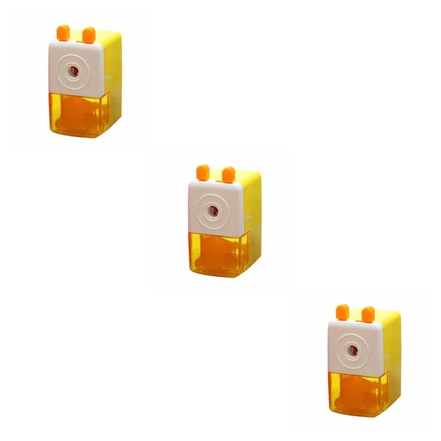 serony Hand Pencil Sharpener Manual Pen Cutting Sharpening Machine Office Stationery yellow 3Set