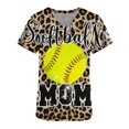 thumbnail image 5 of Blouse Snoarin d'Été Grande Taille pour Femmes, Mode, Manches Courtes, Col en V, Hauts, Uniforme de Travail, Blouse Imprimée avec Poche, Hauts, Uniformes de Travail pour Femmes en Liquidation, 5 of 5