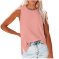 thumbnail image 1 of Birdeem Débardeur pour Femmes Mode Débardeur Décontracté Couleur Unie Fente Latérale Col Rond, 1 of 12