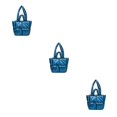 thumbnail image 1 of Baohd Larger Capacity Tote Bag With Big Opening For Easy Access Books Crossbody Bag blue 3Set, 1 of 6