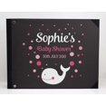 thumbnail image 3 of Darling Souvenir Grey Whale Fish & Dot Hardbound Cover Personalized Printed Baby ShowerGuestbookScrapbook-7 x 9 Inches, 3 of 5