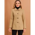 thumbnail image 3 of INSPIRE CHIC Manteau à Col Peter Pan Simple Boutonnage pour Femmes, 3 of 6