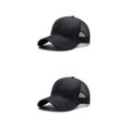 thumbnail image 1 of Baohd Male 3D Embroidery Snap-back Hat Fashionable Adjustable Strap Sun Protection Breathable Comfortable black 2Set, 1 of 6
