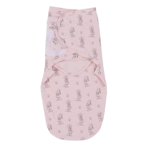 Disney Minnie Mouse Couverture d’Emmaillotage Réglable, Rose, Nourrisson Fille, Coton