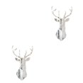 thumbnail image 2 of Decodeary Personalized Home Style With 3D Mirror Deer Wall Stickers Acrylic 3D Deer Head Mirror Wall Sticker Multifunctional silver XL 2Set, 2 of 6