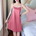 thumbnail image 2 of Dealovy Nuisettes pour Femmes à Bretelles Spaghetti Sans Manches Robe de Nuit Douce et Confortable Tenue de Nuit Courte Robe de Nuit Débardeur, 2 of 7