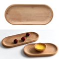 thumbnail image 4 of Oval Wooden Tea Tray Serving Table Plate Snacks dessert storage dish Food Tea Storage 10x23cm, 4 of 8