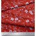 thumbnail image 3 of Soimoi Rayon Crepe Fabric Leaves & Azalea Floral Printed Fabric 1 Yard 46 Inch Wide, 3 of 3