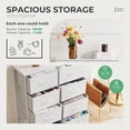 thumbnail image 4 of EDX Commode à 8 Tiroirs pour Chambre, Tour d'Organisation de Rangement en Tissu, Armoire, Blanc, 4 of 8