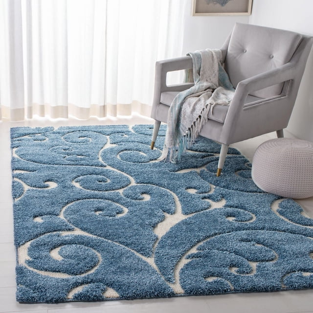 SAFAVIEH Florida Douglas Floral Vines Shag Area Rug