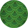 thumbnail image 1 of Ahgly Company Tapis Rond Lavable en Machine Intérieur Transitionnel Vert Émeraude Profond, 5 Pieds Rond, 1 of 7