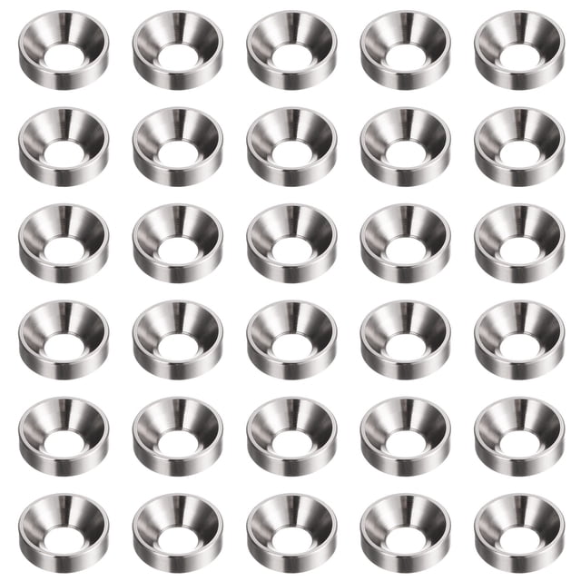 Unique Bargains Lot de 30 Rondelles à Encastrer M5 en Alliage d'Aluminium Anodisé, Gris