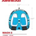 thumbnail image 3 of Airhead Tube Remorquable AHM2-2 Mach 2; Bleu, 3 of 6
