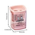 thumbnail image 3 of 4Pcs Quadrilateral Dual Hole Transparent Pencil Sharpener For Children Students Portable Pink #9yg2D, 3 of 9