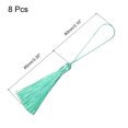 thumbnail image 2 of Unique Bargains 6.5' Silky Bookmark Tassels with Loop for DIY Craft Accessory, 8Pack Sea Blue, 2 of 5