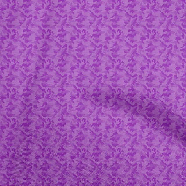 oneOone Cotton Poplin Purple Fabric Camouflage Sewing Material Print Fabric By The Yard 42 Inch Wide