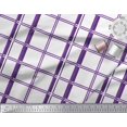 thumbnail image 2 of Soimoi Purple Poly Georgette Fabric Window Pane Check Print Fabric by the Yard 52 Inch Wide, 2 of 3