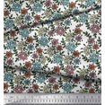 thumbnail image 2 of Soimoi Polyester Crepe Fabric Leaves & Floral Block Print Fabric by The Yard 52 Inch Wide, 2 of 3
