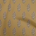 thumbnail image 1 of oneOone Georgette Viscose Brown Fabric Asian Block Floral Craft Projects Decor Fabric Printed By The Yard 42 Inch Wide, 1 of 4