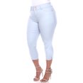 thumbnail image 3 of White Mark Women's Plus Size Capri Jeans, 3 of 5