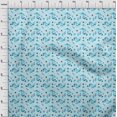 thumbnail image 4 of oneOone Cotton Poplin Light Blue Fabric Abstract Floral Sewing Material Print Fabric By The Yard 42 Inch Wide, 4 of 4