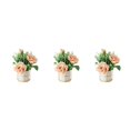 thumbnail image 3 of relayinert Simulation Flower Set Low Maintenance Easy To Clean Fake Peony Silk Hydrangea Flower Silk Artificial Flowers With Vase rose Champagne 3Set, 3 of 6