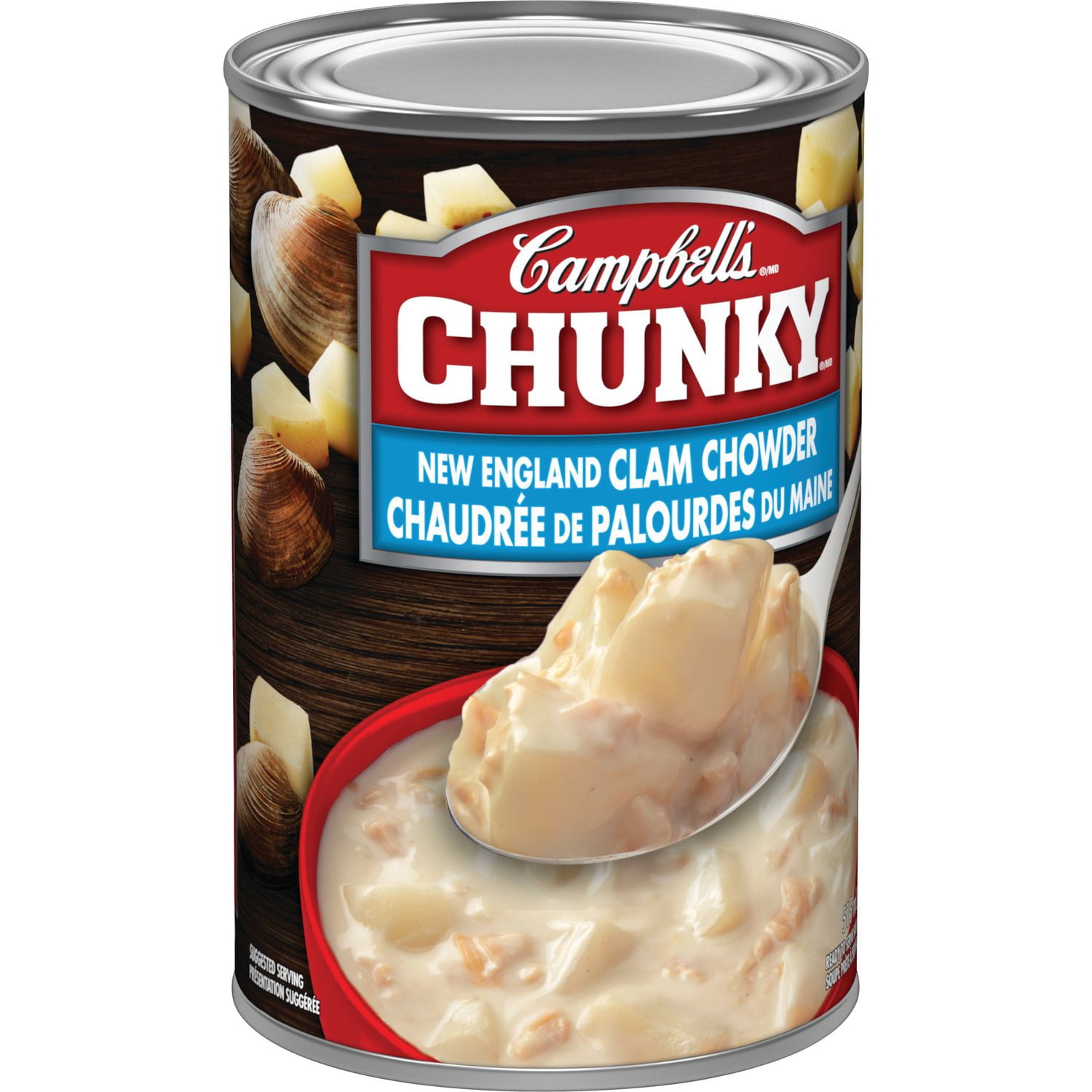 Campbell's® Chunky® Chaudrée de Palourdes du Maine Soupe Prête à Servir, Stable à Température Ambiante