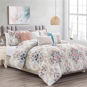 Elight Home 21787Q Quana Ensemble de Douillette, Multicolore - Format Grand Lit - 7 Pcs