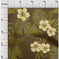 thumbnail image 2 of oneOone Rayon Dark Olive Green Fabric Tropical Flower Sewing Craft Projects Fabric Prints By Yard 56 Inch Wide, 2 of 4