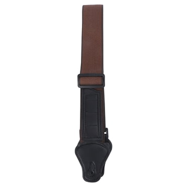 PU Leather Pure Cotton Durable Guitar Strap Acoustic Electric Guitar Strap with Guitar Pick Slot Bass Strap Adjustable Guitar Belt without Guitar Pick (Brown)