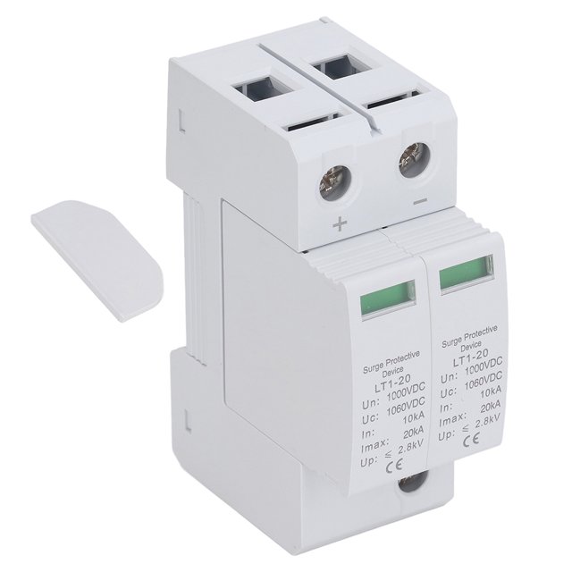 Surge Protective Arrester Device, Surge Protector Protective Device Easy To Install 2P 1000V DC for On Load Electrical Equipment for Electrical Systems