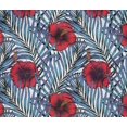 thumbnail image 5 of oneOone Tissu Flex Coton Rouge Tropical Matériel de Couture Imprimé Tissu au Mètre 40 Pouces de Large, 5 of 5