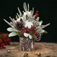 thumbnail image 4 of SuoKom Newest Artificial Mini Christmas Trees Prelit- Indoor Christmas Decorations with Lights, Small Xmas Trees Include Berry/Pinecone, Tabletop Christmas Decor, 4 of 6