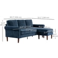 thumbnail image 3 of HOMCOM Canapé Sectionnel Modulable avec Méridienne Modulable Pieds en Bois, 3 of 10