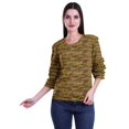 thumbnail image 2 of Moomaya Ruffle Sleeve Printed Cotton Womens Tops Plus Size Short T-Shirt Top, 2 of 4